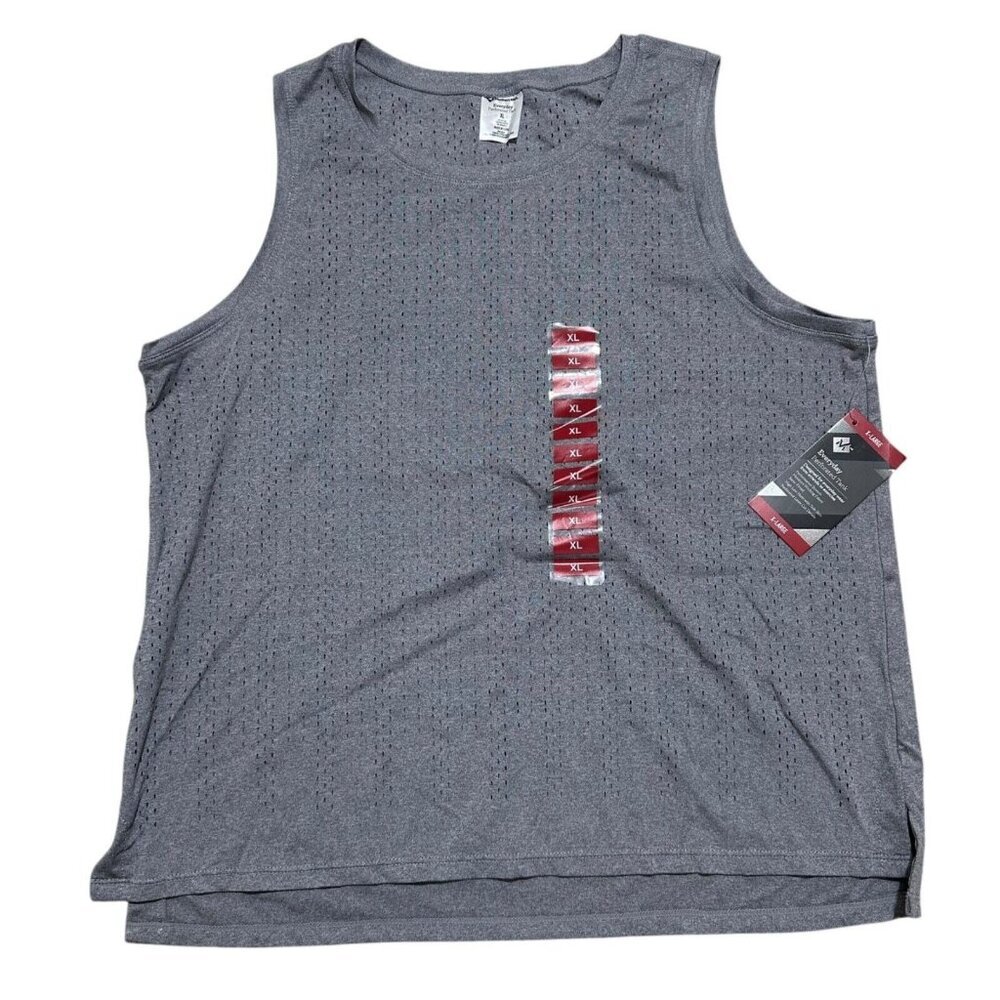 Members Mark Women Size XL Charcoal Grey‎ Everyday Perforated Wicking Tank Top